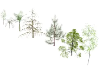 Trees Pack 3D Model preview