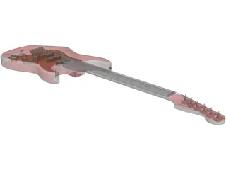 Fender Stratocaster Guitar 3D Model preview