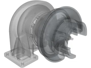 Turbo Compressor 3D Model preview