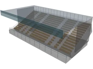 Football Benches 3D Model preview