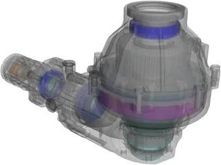 Transfer Gear Box 3D Model preview
