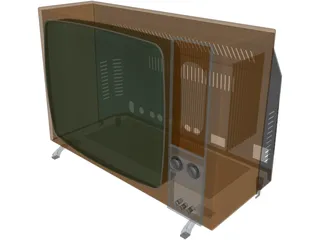 Old TV 3D Model preview