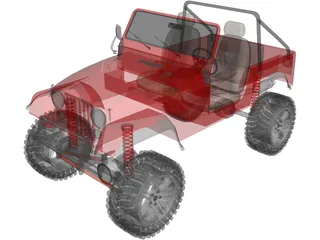 Jeep CJ7 (1980) 3D Model preview