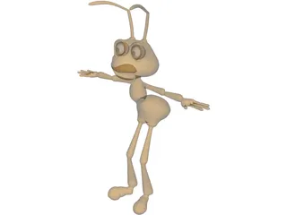 Cartoon Ant 3D Model preview