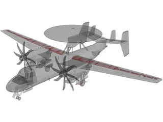 Grumman E-2C Hawkeye 3D Model preview