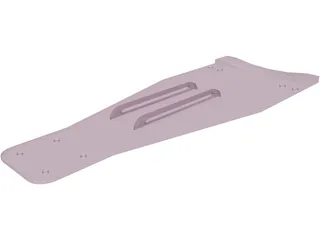 Double Bass Pedal Plate 3D Model preview