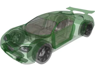 Sports Car Concept 3D Model preview