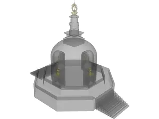 Buddhist Stupa 3D Model preview