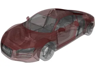 Audi R8 3D Model preview