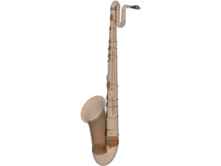 Baritone Sax 3D Model preview