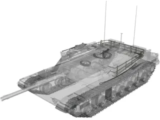 M1A2 Abrams Battle Tank 3D Model preview