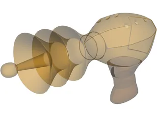 Alien Gun 3D Model preview