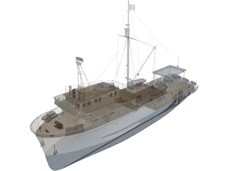 Barco De Pesca 3D Model preview