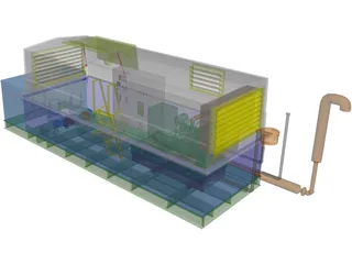 Sub-Grade Pump House 3D Model preview