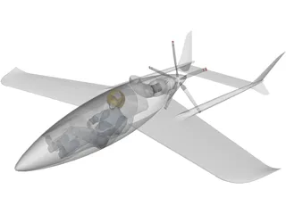 Small Turbine Single Seater 3D Model preview
