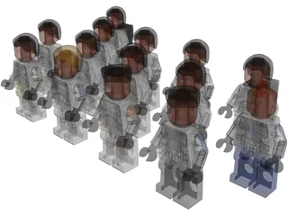 Lego Clone Troopers Mini Figures (2020) 3D Model preview