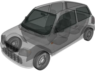 Daihatsu Mira (1998) 3D Model preview
