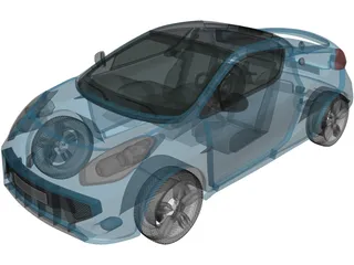 Renault Wind (2011) 3D Model preview