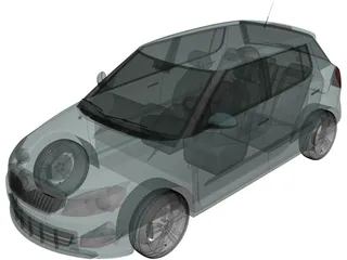 Skoda Fabia (2011) 3D Model preview