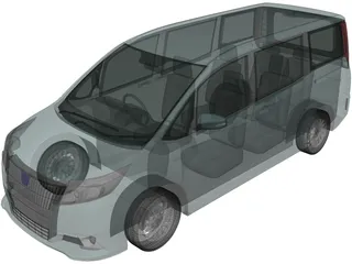 Toyota Esquire (2014) 3D Model preview