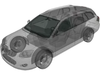 Toyota Avensis Wagon (2006) 3D Model preview