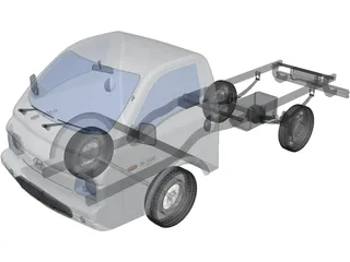 Hyundai H100 Porter Chassis 3D Model preview