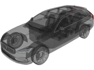 Volvo V90 Estate (2017) 3D Model preview
