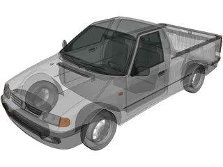 Volkswagen Caddy (1995) 3D Model preview