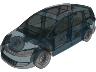Volkswagen Sharan (2016) 3D Model preview