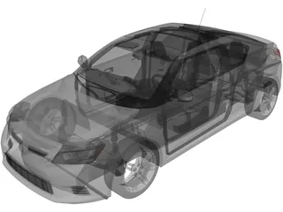 Scion tC (2012) 3D Model preview