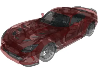 Dodge Viper SRT (2013) 3D Model preview