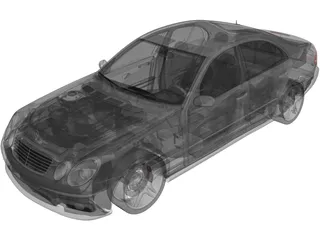Mercedes Benz E55 AMG (2004) 3D Model preview