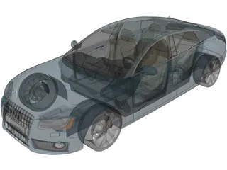 Audi A5 Sportback (2009) 3D Model preview