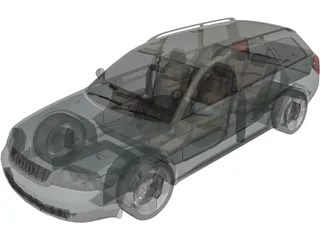 Audi A6 Avant (1998) 3D Model preview