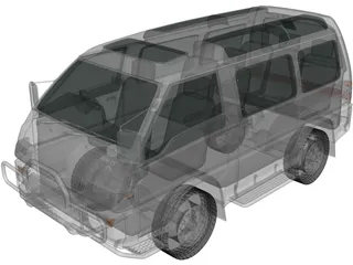 Mitsubishi Delica (1986) 3D Model preview