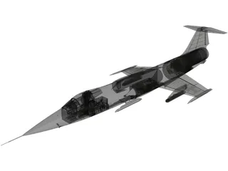 Lockheed F-104G Starfighter 3D Model preview
