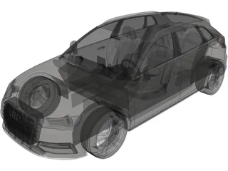 Audi A3 Sportback (2015) 3D Model preview