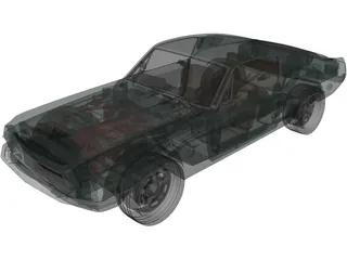 Ford Mustang GT (1967) 3D Model preview