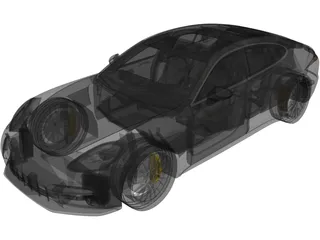 Porsche Panamera Turbo (2018) 3D Model preview