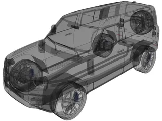 Land Rover Defender (2020) 3D Model preview