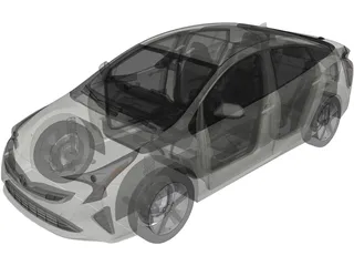 Toyota Prius (2017) 3D Model preview