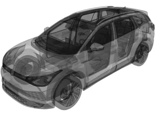 Volkswagen ID.6 X (2022) 3D Model preview