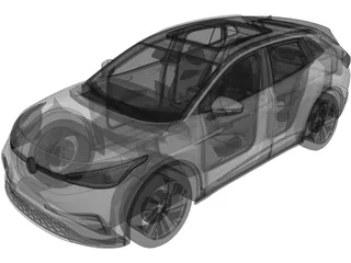Volkswagen ID.4 X (2021) 3D Model preview