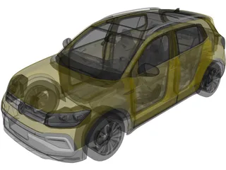 Volkswagen T-Cross 280 TSI (2019) 3D Model preview