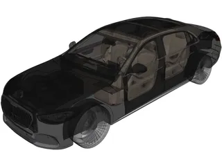 Mercedes-Maybach S-Class Sedan (2021) 3D Model preview