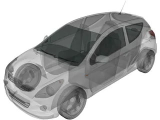 Hyundai i20 (2010) 3D Model preview