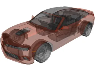 Chevrolet Camaro SS Convertible (2014) 3D Model preview