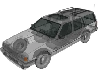 Volvo 740 GL (1985) 3D Model preview