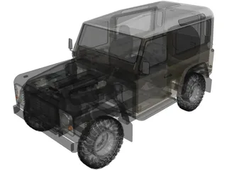 Land Rover Defender 90 3D Model preview