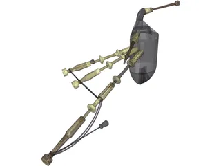 Bagpipes 3D Model preview